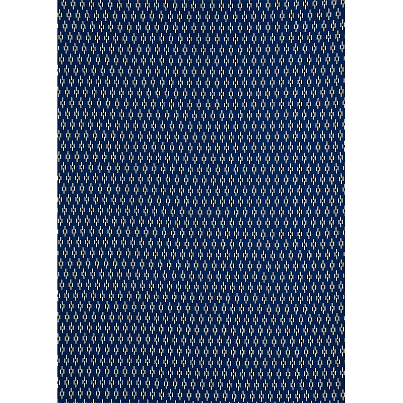 Schumacher Dash Hand Block Print Indigo Fabric Sample 179250