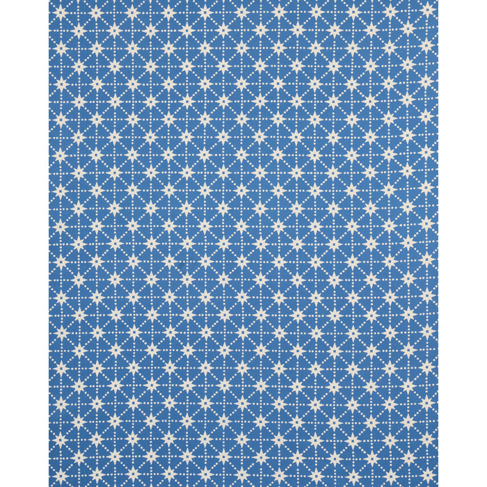 Schumacher Stars Hand Block Print Blue Fabric 179260