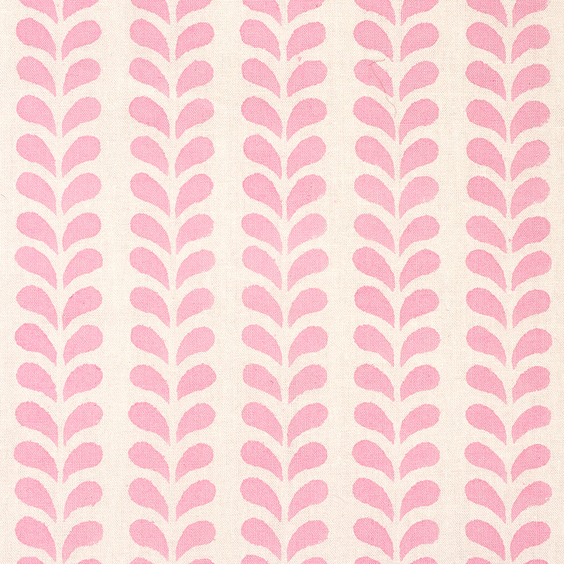 Schumacher Bindi Hand Block Print Pink Fabric Sample 179271