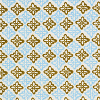 Schumacher Pattee Hand Block Print Khaki Fabric 179302