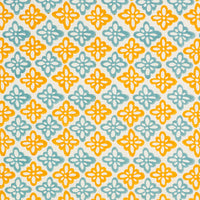 Schumacher Pattee Hand Block Print Turmeric Fabric 179303