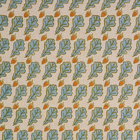 Schumacher Oak Hand Block Print Blue Fabric 179311