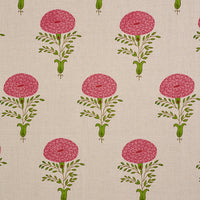 Schumacher Marigold Hand Block Print Pink Fabric 179321