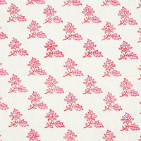 Schumacher Torbay Hand Blocked Print Pink Fabric 179332