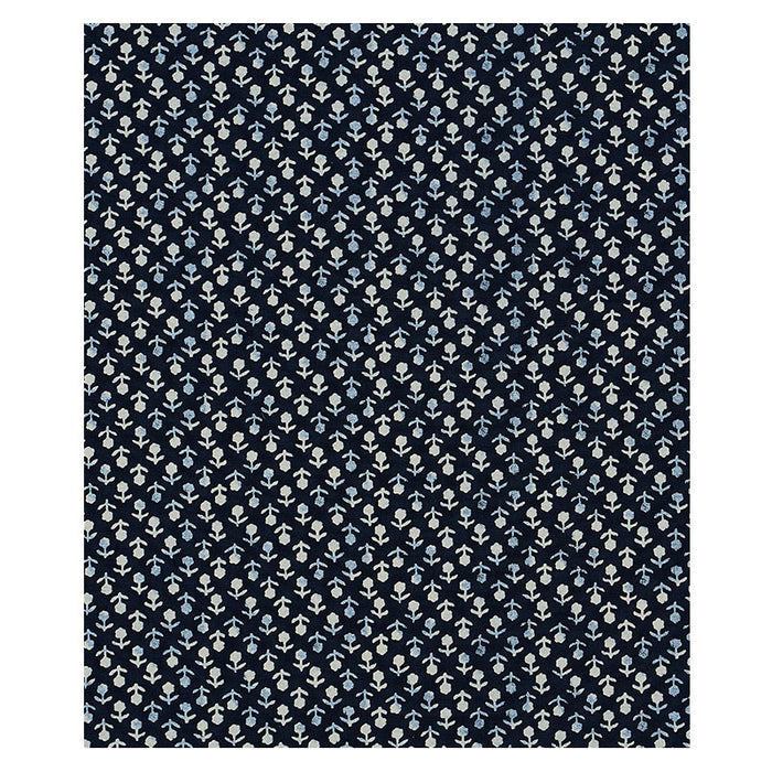 Schumacher Beatriz Handprint Indigo Fabric 179351