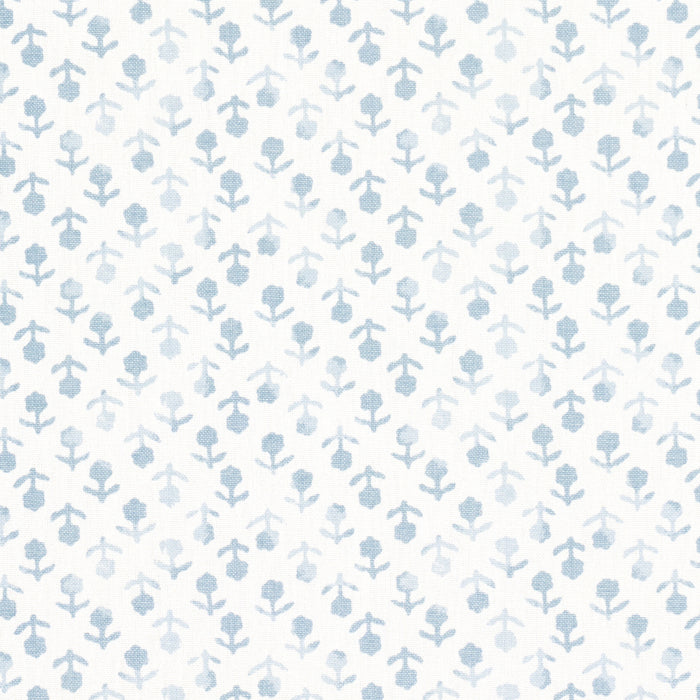 Schumacher Beatriz Handprint Sky Fabric 179353