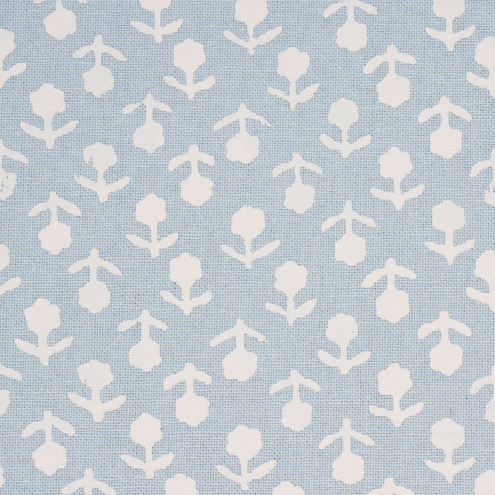 Schumacher Beatriz Handprint Blue Fabric Sample 179355