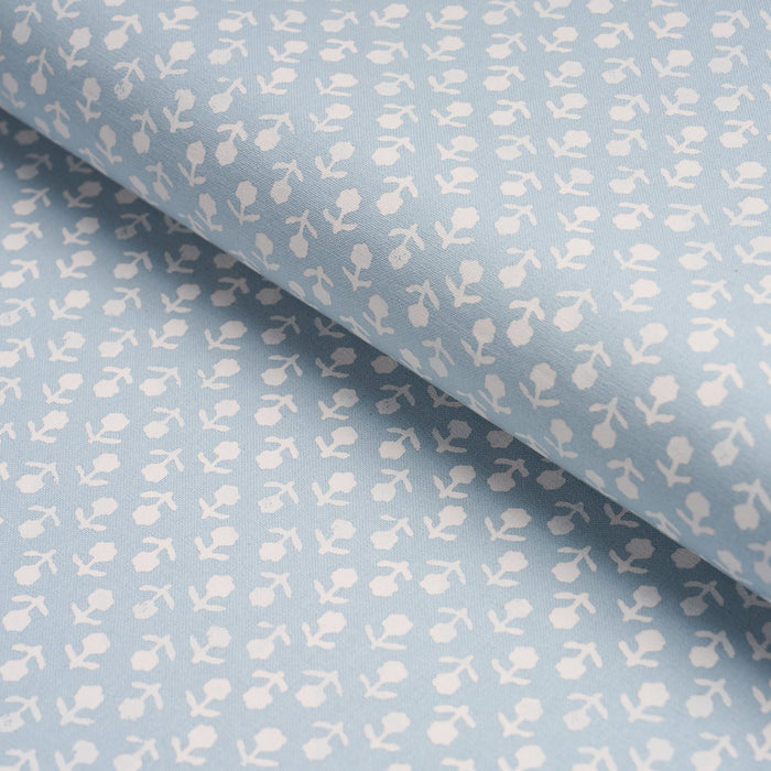 Schumacher Beatriz Handprint Blue Fabric Sample 179355