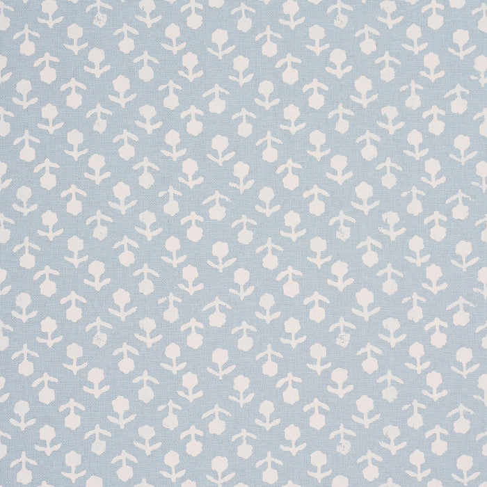 Schumacher Beatriz Handprint Blue Fabric Sample 179355