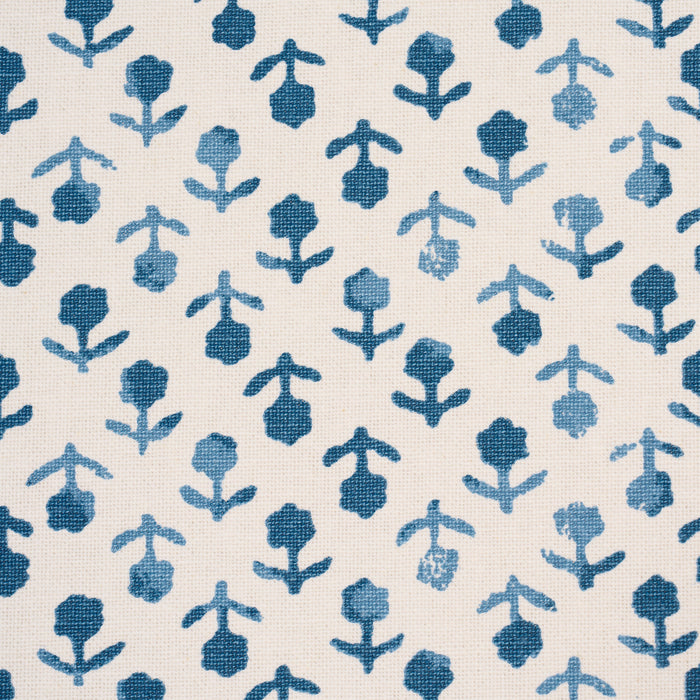 Schumacher Beatriz Handprint Cobalt Fabric Sample 179356