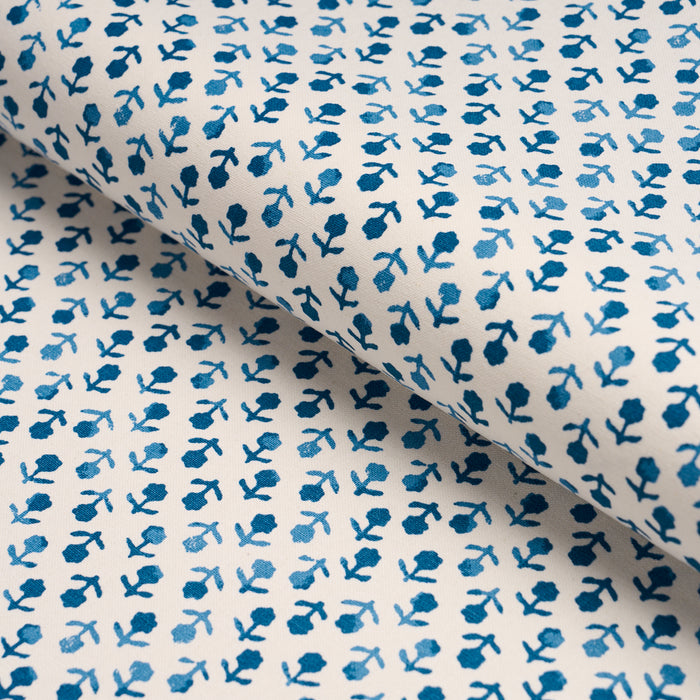 Schumacher Beatriz Handprint Cobalt Fabric 179356