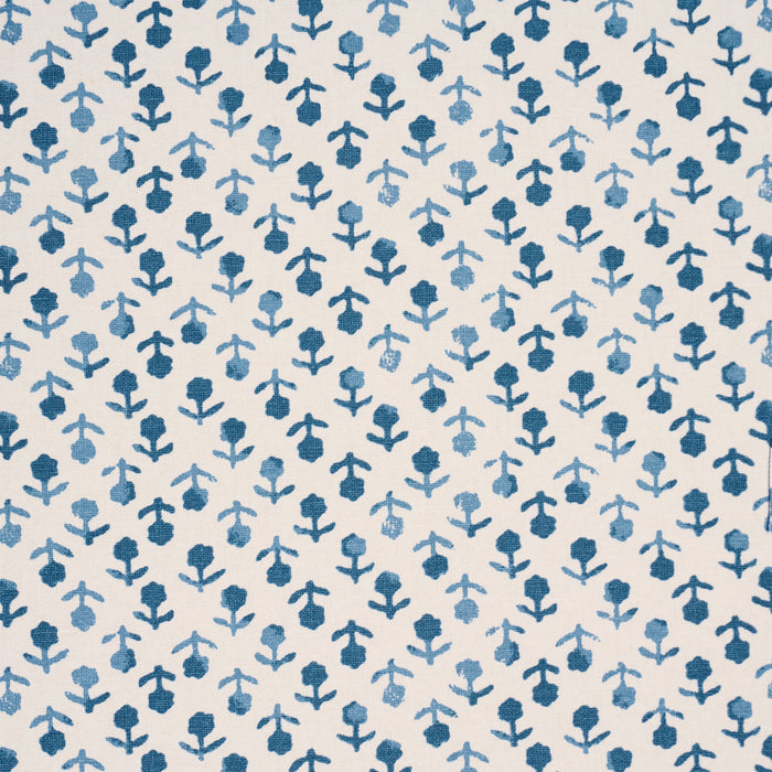 Schumacher Beatriz Handprint Cobalt Fabric Sample 179356