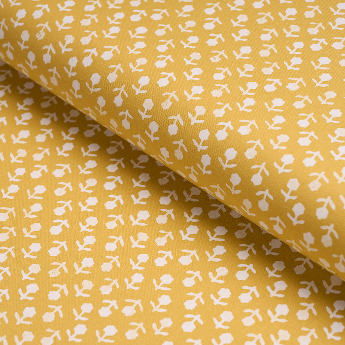 Schumacher Beatriz Handprint Saffron Fabric Sample 179357