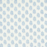 Schumacher Aditi Hand Blocked Print Blue Fabric 179360