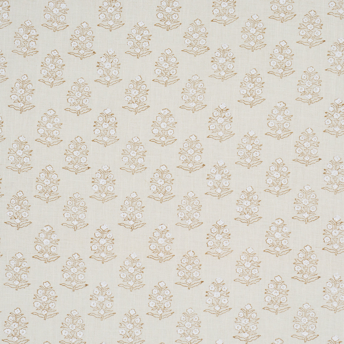Schumacher Aditi Hand Blocked Print Sage Fabric Sample 179363