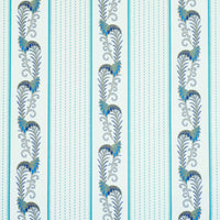 Schumacher Aleksy Stripe Teal Fabric 179381