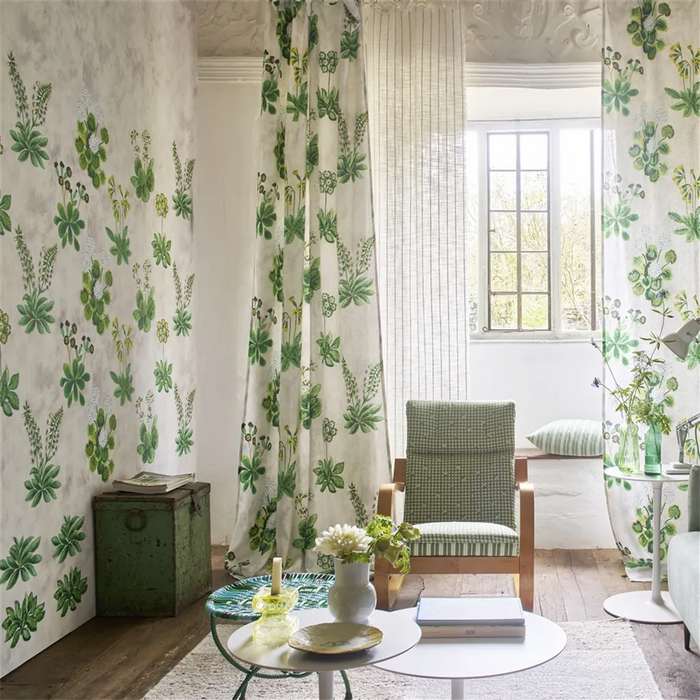 Designers Guild Coquelicot Sage Wallpaper Sample PDG1210-02
