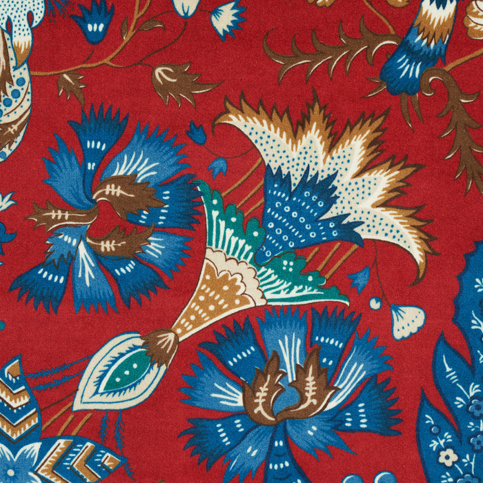 Schumacher Majorelle Velvet Red Fabric Sample 179421