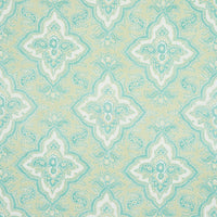 Schumacher Amalia Medallion Handmade Print Mineral Fabric 179441