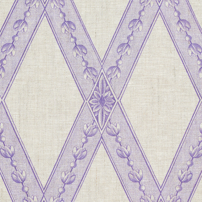 Schumacher Les Losanges Toile Iris Fabric Sample 179462