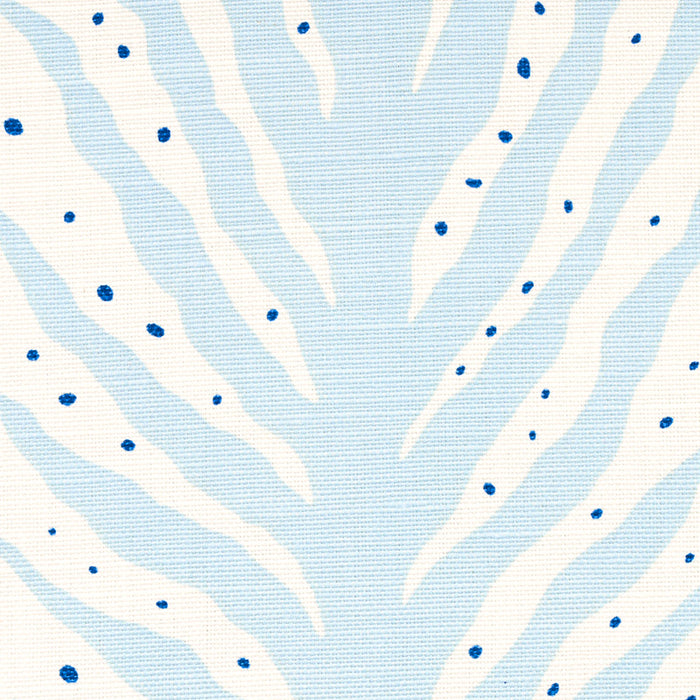 Schumacher Creeping Fern Print Slumber Blue Fabric Sample 179480