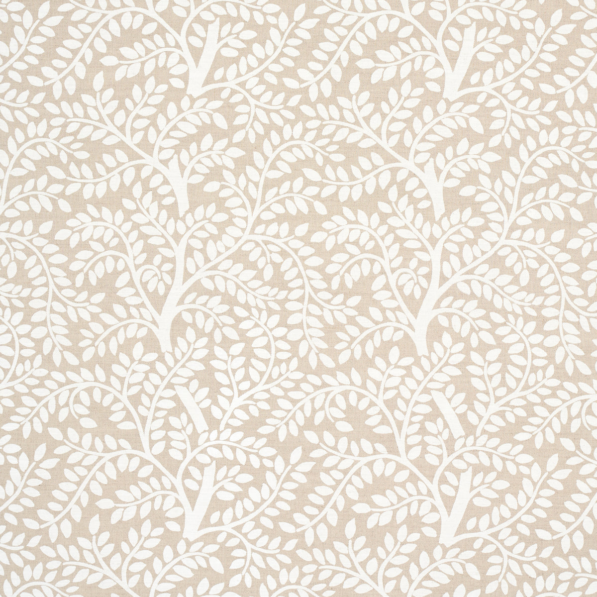 Schumacher Temple Garden II Ivory On Unbleached Fabric 179504