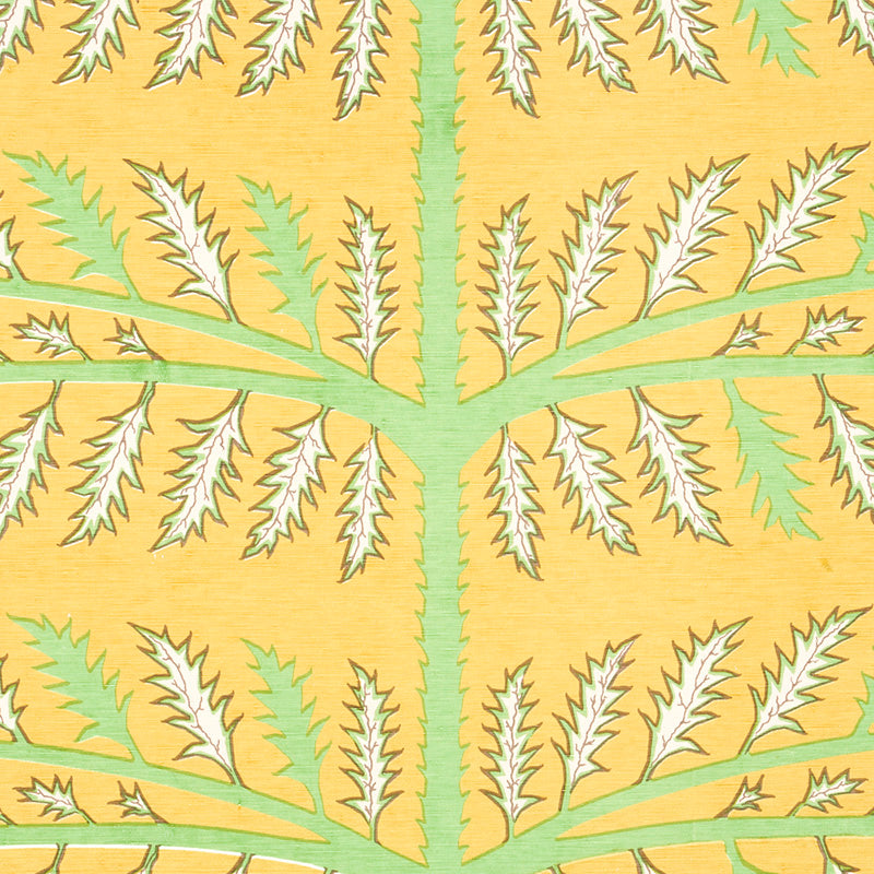 Schumacher Thistle Mustard Fabric 179532