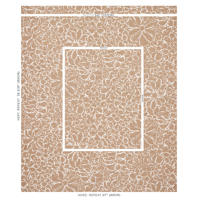Schumacher Sidonie Neutral Fabric Sample 179551
