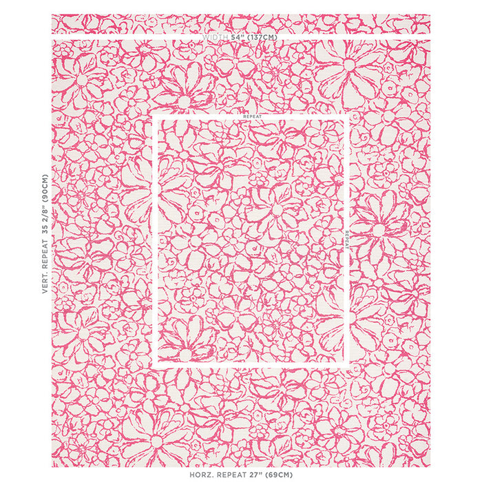Schumacher Sidonie Magenta Fabric 179552