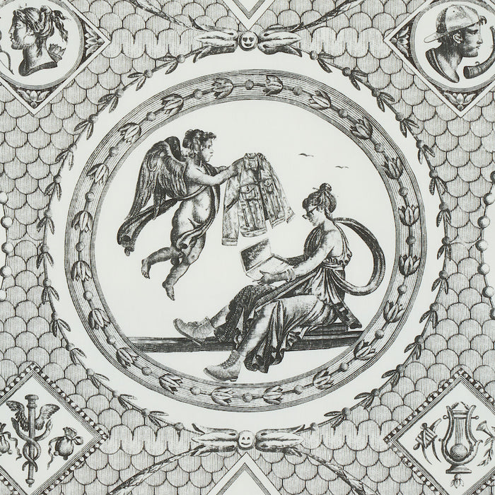 Schumacher Les Scenes Contemporaines Black Fabric Sample 179561