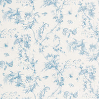 Schumacher Toile De La Prairie Blue Fabric 179570