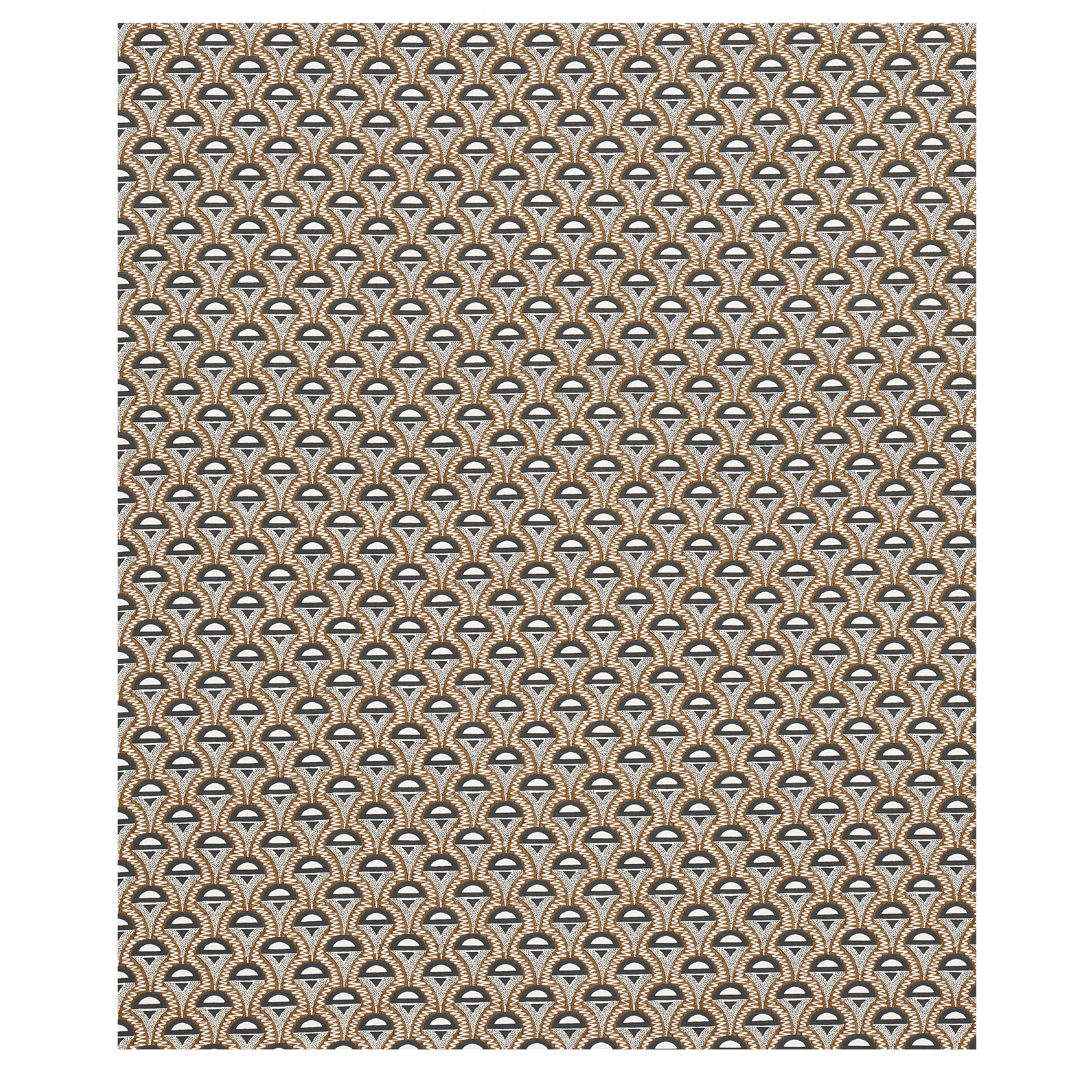 Schumacher Abelino Camel & Black Fabric Sample 179580