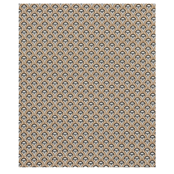 Schumacher Abelino Camel & Black Fabric Sample 179580