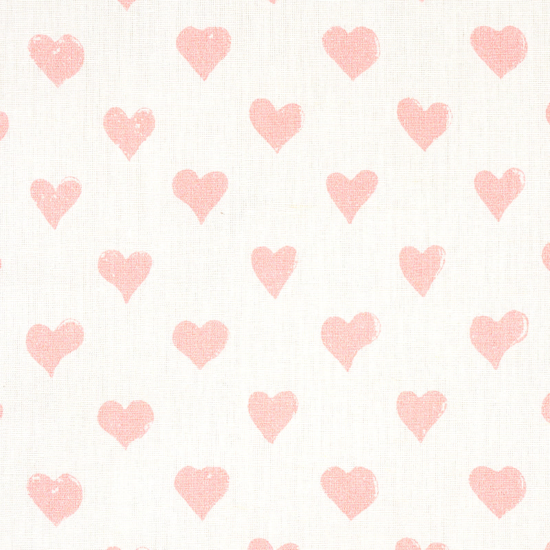 Schumacher Hearts Pink Fabric 179590