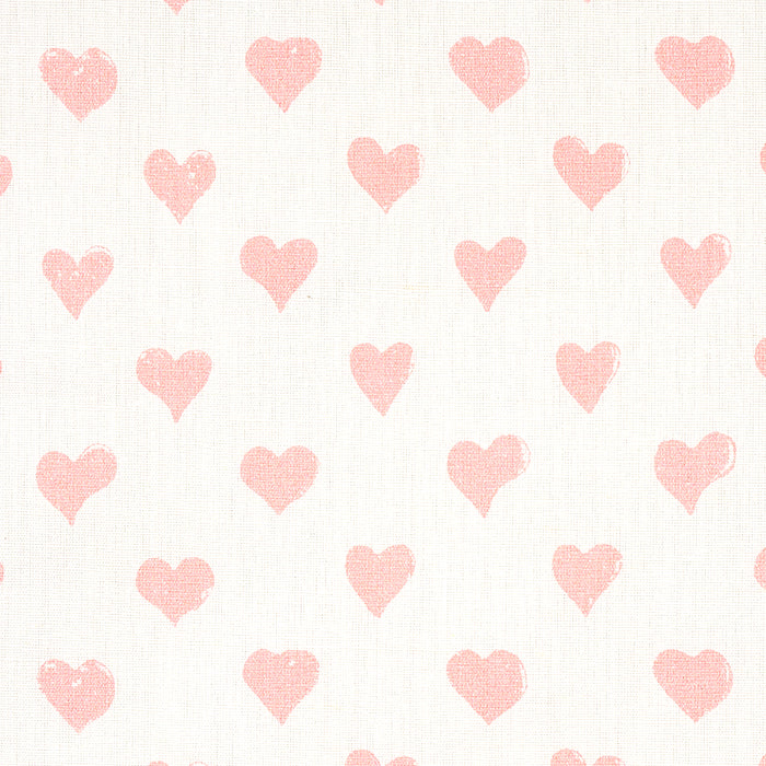 Schumacher Hearts Pink Fabric 179590