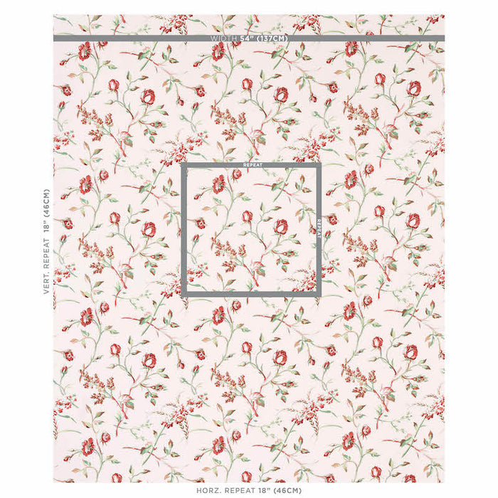 Schumacher Beluze Blush Fabric Sample 179621