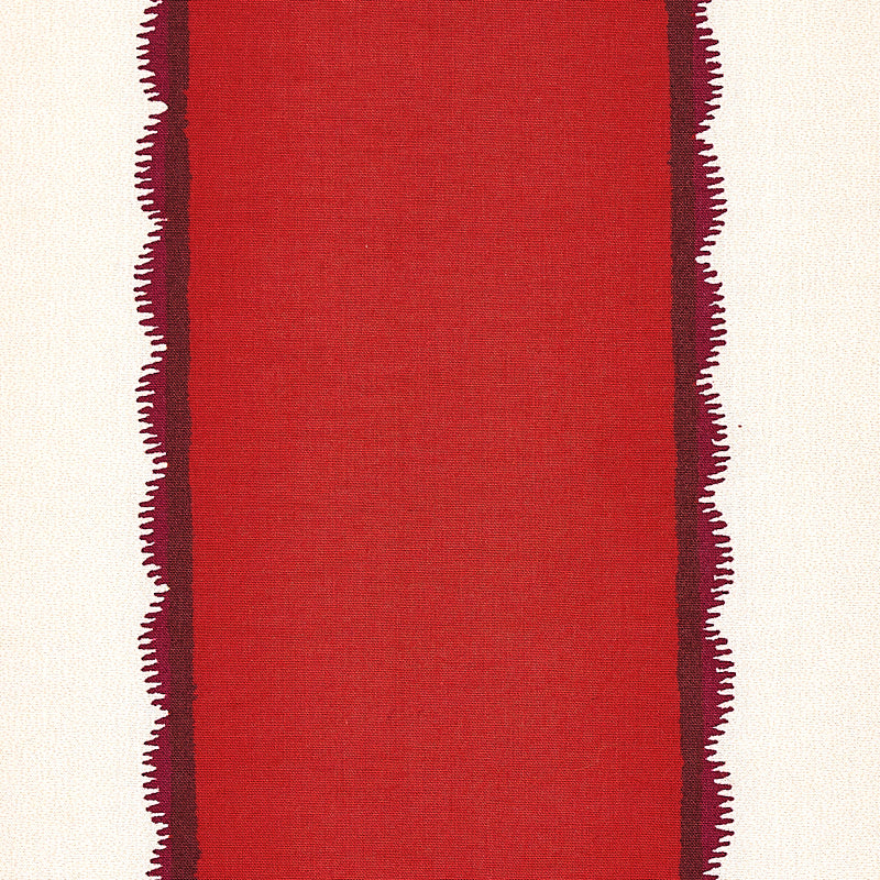 Schumacher Servilia Stripe Red Fabric 179641