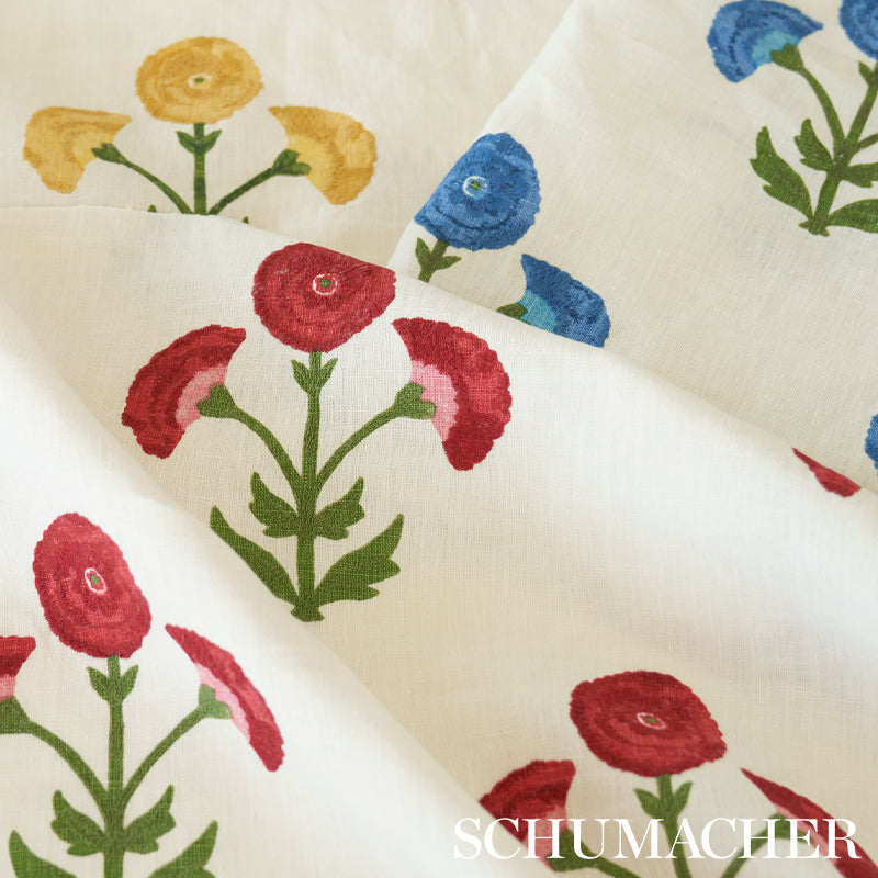 Schumacher Saranda Flower Embroidery Marigold 179671 Fabric | 40