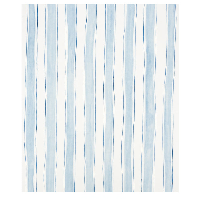 Schumacher Tracing Stripes Sky Fabric 179700