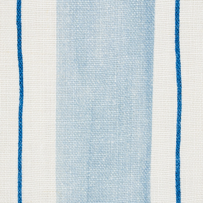 Schumacher Tracing Stripes Sky Fabric 179700