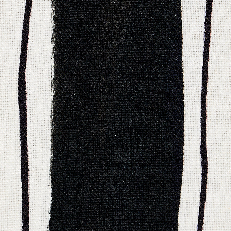 Schumacher Tracing Stripes Black Fabric 179702
