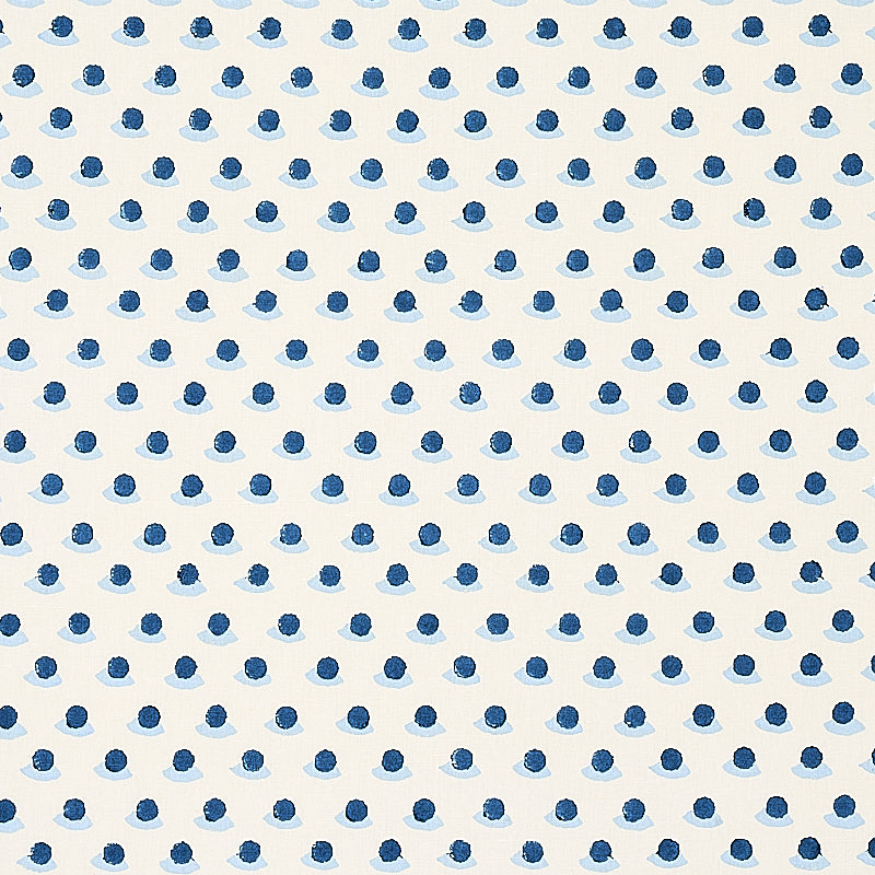 Schumacher Berry Hand Block Print Indigo & Sky Fabric Sample 179731
