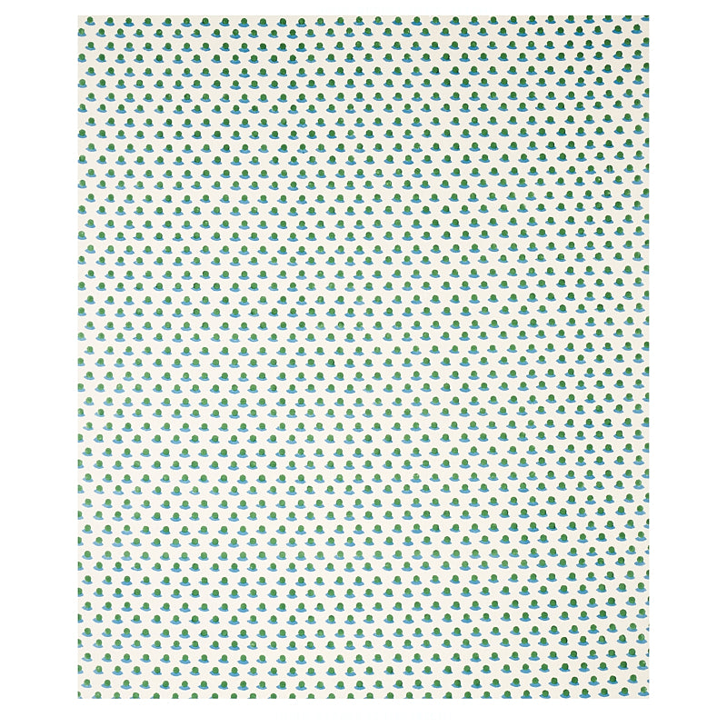 Schumacher Berry Hand Block Print Grass & Sky Fabric Sample 179732
