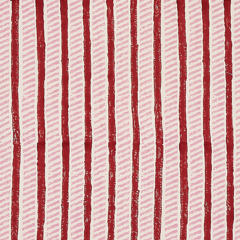 Schumacher Garden Path Hand Block Print Iron & Rose Fabric Sample 179762