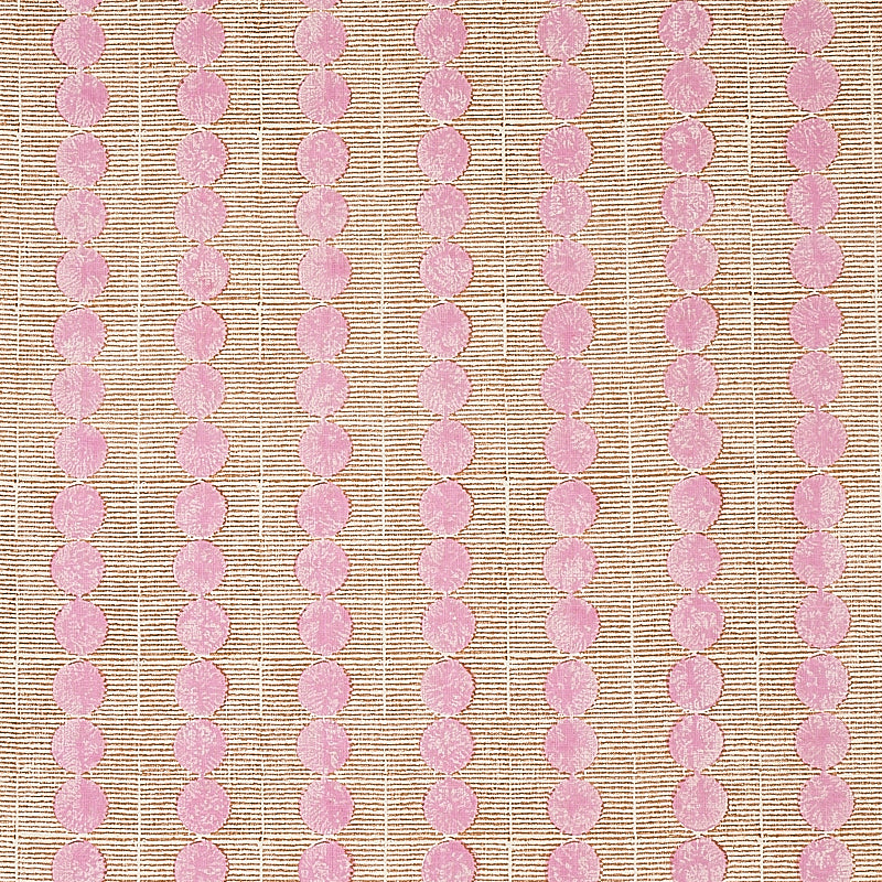 Schumacher Sun Rise Hand Block Print Rose & Copper Fabric 179790