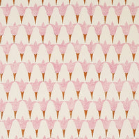 Schumacher Tulip Hand Block Rose & Copper Fabric 179821