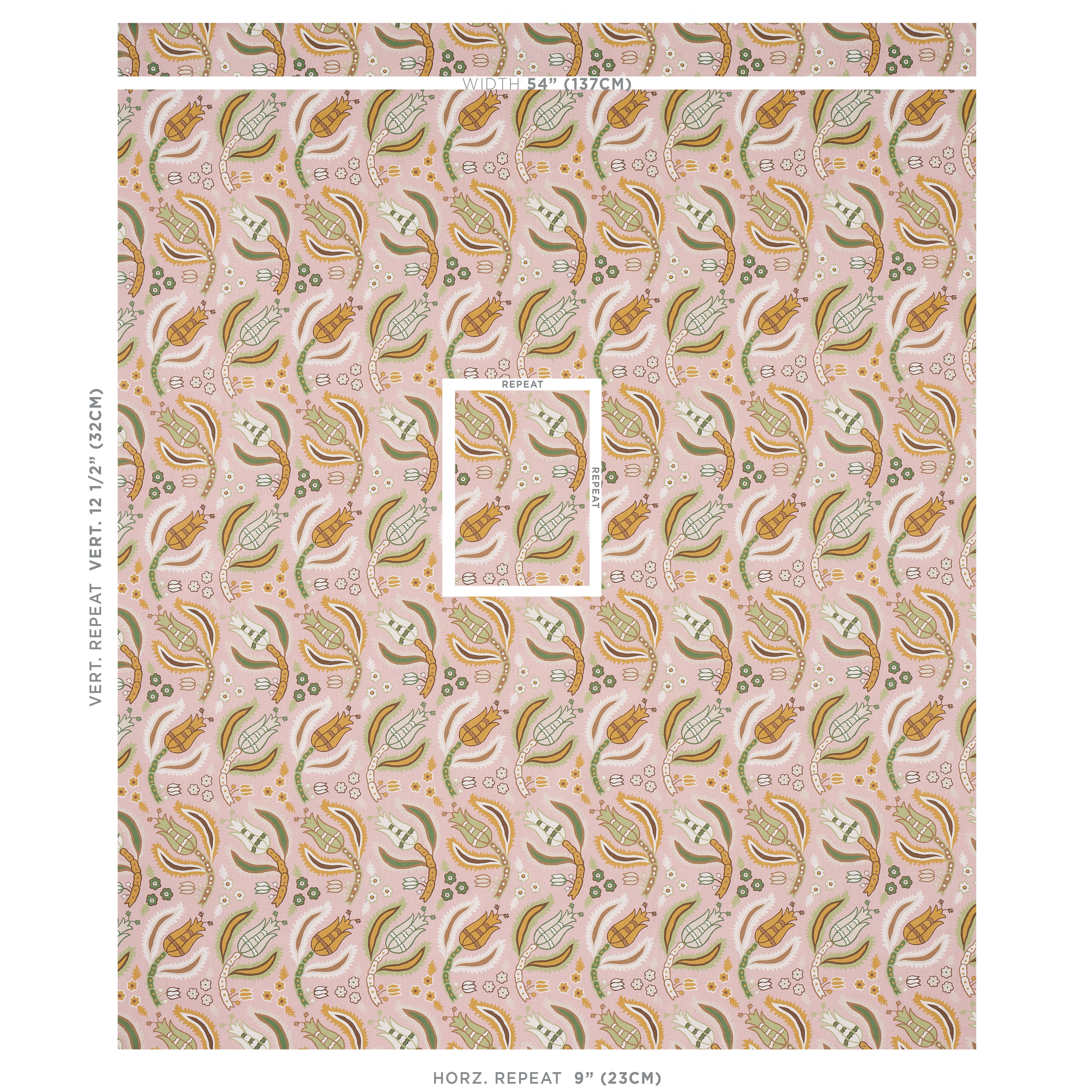 Schumacher Malabar Vine Blush Fabric Sample 179852