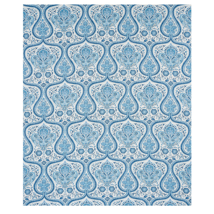 Schumacher Paisley Court Blue Fabric 179860