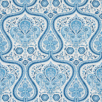 Schumacher Paisley Court Blue Fabric 179860