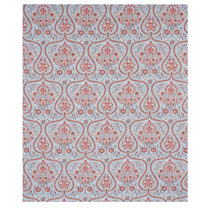 Schumacher Paisley Court Sky & Rose Fabric 179861
